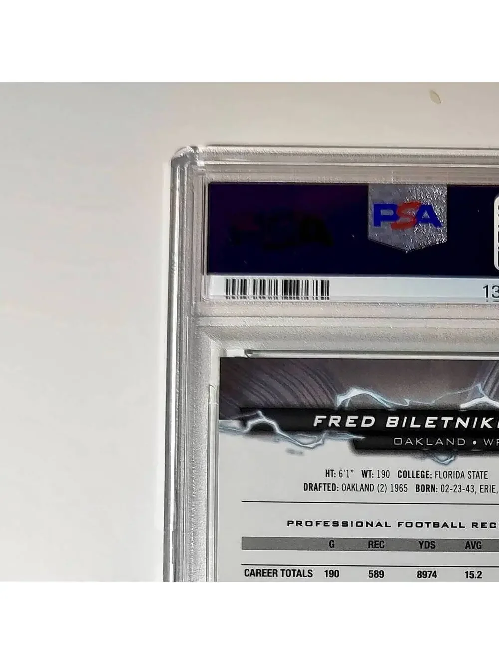 Fred Bilentnikoff 2023 Topps Resurgence 08/20 Lime Green Power Surge #81 PSA 10